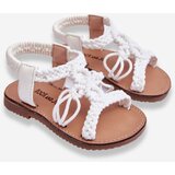 Boto Children's Braided Slip-on Sandals White Tracy | ePonuda.com