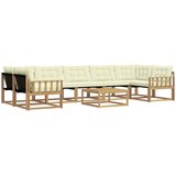  Set vanjskih sofa 8 kom. Bijela i krem Smeđa 79 x 79 x 37 cm | shoptok.hr