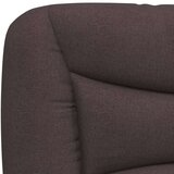 vidaXL Posteljni okvir z vzglavjem temno rjav 90x200 cm blago | Shoptok.si