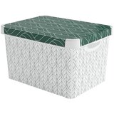 Curver Bijela/zelena plastična kutija za pohranu s poklopcem 39,5x29,5x25 cm L – | shoptok.hr