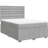 Maison Chic Box spring postelja - Vzmetna postelja z vzmetnico svetlo siva 160x200 cm žamet SL5190, (21900529) | Shoptok.si