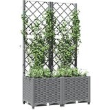  Vrtna sadilica s rešetkom svjetlosiva 80 x 40 x 136 cm PP | Eponuda.ba