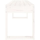  Klupa bijela 110 x 38 x 45 cm od masivne borovine | shoptok.hr
