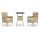  3-dijelni vrtni bistro set od poliratana s jastucima bež | shoptok.hr