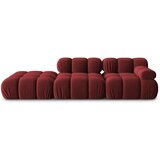 Micadoni Home rdeča žametna sedežna garnitura 282 cm bellis – Cene