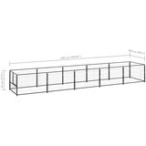 vidaXL kavez za pse crni 5 m² čelični | shoptok.hr
