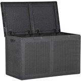 vidaXL Vrtna škatla 180 L črna PP | Shoptok.si
