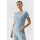 4f Women's Slim Plain T-Shirt - Light Blue