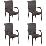  5-dijelni vrtni blagovaonski set smeđi | shoptok.hr