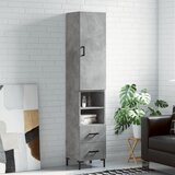 vidaXL Visoka omara betonsko siva 34,5x34x180 cm inženirski les Cene