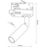  Reflektorska svetiljka za 3-fazni šinski sistem LAGOS 1xG9/8W/230V bela | Eponuda.com