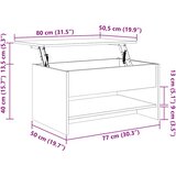  Stolić za kavu boja betona 80x50x40 cm konstruirano drvo | Shoptok.si