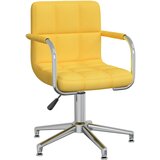 vidaXL Okretna blagovaonska stolica od tkanine boja senfa Cijene