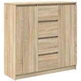 vidaXL Komoda s predali sonoma hrast 100,5x35x98,5 cm inženirski les | Shoptok.si