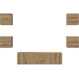  Set TV komoda 6 pcs Umjetnički hrast Konstruirano drvo | shoptok.hr