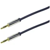 Audio cable, 3.5 mm 3-Pin M to 3.5 mm 3-Pin M, blue, 1.5 m, CA10150