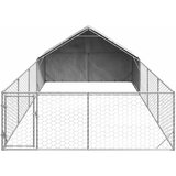 Vanjska kućica za pse sa stazom 7x3x1,9 m pocinčani čelik | shoptok.hr