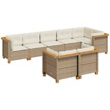 Maison Chic Seti vrtnega pohištva - Vrtna garnitura - Vrtni pohištvo set 8-delna z blazinami bež poli ratan, (21799711) | Shoptok.si