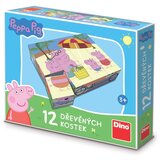 Dino Peppa Pig drvene kockice 12 komada Cene
