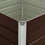  Povišena vrtna gredica smeđa 100 x 100 x 77 cm pocinčani čelik | shoptok.hr