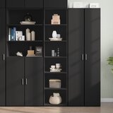 vidaXL Visoka komoda crna 45 x 41 x 185 cm od konstruiranog drva Cijene