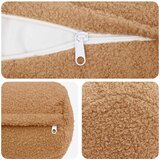  Presvlaka za jastuk 6 pcs HEERLEN Bež Ø 15 x 40 cm Bouclé | shoptok.hr