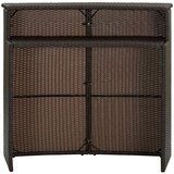 Poli vrtni barski stol smeđi 120 x 55 x 110 cm od poliratana | shoptok.hr