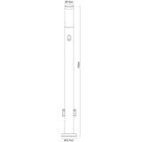 Globo Vanjska svjetiljka Boston (Opal, Plemeniti čelik, Visina: 110 cm) | shoptok.hr