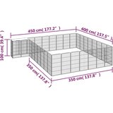  Ograda za pse s 34 panela crna 50 x 100 cm čelik obložen prahom | Eponuda.ba