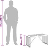 Vanjski stol Siva i smeđa 80 x 40 x 40 cm poliratan | shoptok.hr