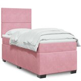  Box spring krevet s madracem ružičasti 90x190 cm baršunasti | shoptok.hr