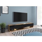 P & B nizka omarica lowa, črna, barva hrasta, led | Shoptok.si