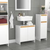 MID.YOU Omarica Za Pod Umivalnik Malira, Bela, Barva Hrasta | Shoptok.si