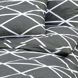  Set posteljine za poplun sivi 260 x 240 cm pamučni | shoptok.hr