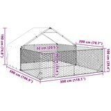  Vanjska kućica za pse sa stazom 5x3x1,9 m pocinčani čelik | Shoptok.si