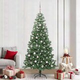 vidaXL Božično drevo med 300 LED z stojalom Zelena 240 cm PVC | Shoptok.si