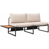  Vrtni kauč s jastukom Sivo-smeđa 200,5 x 70 x 85,5 cm Čelik | Eponuda.com