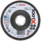 Bosch Lamelne ploče, verzija pod uglom, vlaknasta ploča X-LOCK Ø125 mm, G 80, X571, Best for Metal, D= 125 mm; G= 80, pod uglom