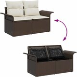  Sjedeća garnitura za vrt 6 pcs Smeđa i krem 55 x 55 x 37 cm | shoptok.hr