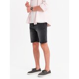 Ombre Men's classic cut denim shorts - black Cijene