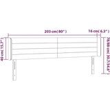  Posteljno vzglavje črno 203x16x78/88 cm blago, (20933637) | Shoptok.si