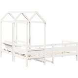  Dnevni krevet i klupa s krovom bez madraca bijeli 80x200 cm | shoptok.hr