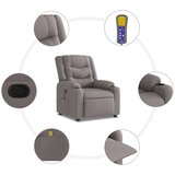 vidaXL Masažni naslanjač taupe blago | Shoptok.si