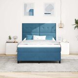  LED Box Spring Krevet Tamno plava 140 x 190 cm Baršun | shoptok.hr