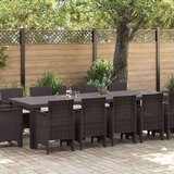 vidaXL 13-delni set za zunanjo jedilnico z blazinami Rjava Poli ratan, miza za vrt Rjava 150x100x73 cm Poli ratan, vrtni stoli z blazinami 4 kosa Rjava Poli ratan | Shoptok.si