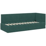  Kutni krevetni okvir s madracem 2 pcs Zelena Baršun | Eponuda.com