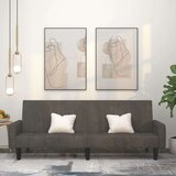 vidaXL Kavč dvosed z ležiščem temno siv žamet | Shoptok.si