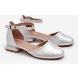 EVENTO Children's Shiny Low-Heeled Sandals Silver Nelly | Shoptok.si