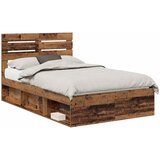  Krevetna konstrukcija s uzglavljem Staro drvo 135 x 190 cm Slike