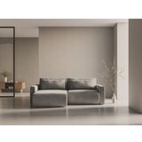 Cosmopolitan Design Svetlo siva žametna raztegljiva kotna sedežna garnitura s prostorom za shranjevanje Belfast – | Shoptok.si